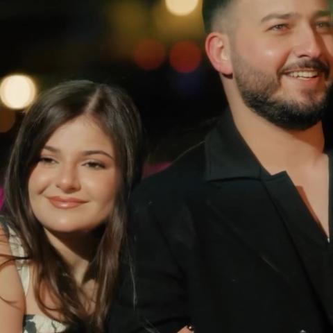 ميرنا حنا مع خطيبها -صورة معدلة من السوشيال ميديا