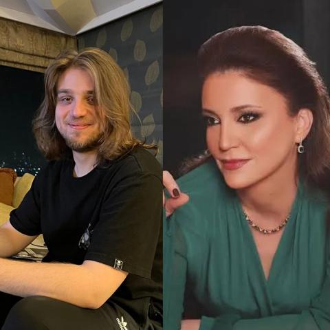 نورا رحال و ابنها الراحل أليكس - صورة معدلة