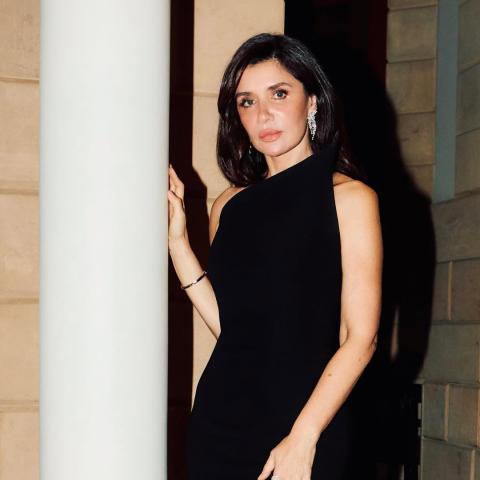 غادة عادل بلوك أسود بتوقيع أمجد الحموري ومجوهرات ماسية - الصورة بعدسة داليا هشام