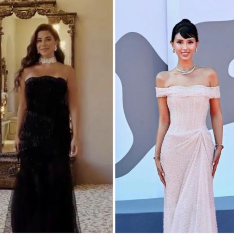 اطلالات يارا السكري وزينب البلوشي في مهرجان فينيسيا