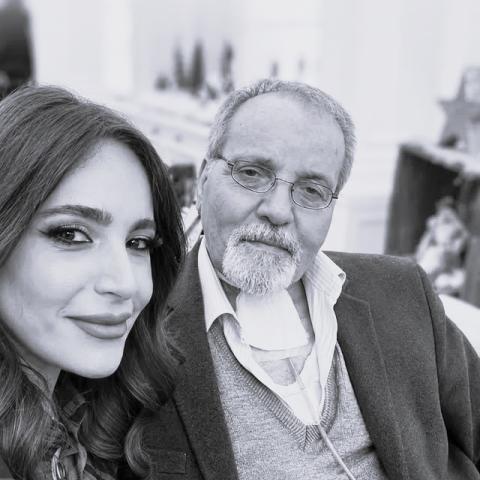 عبير نعمة مع  والدها